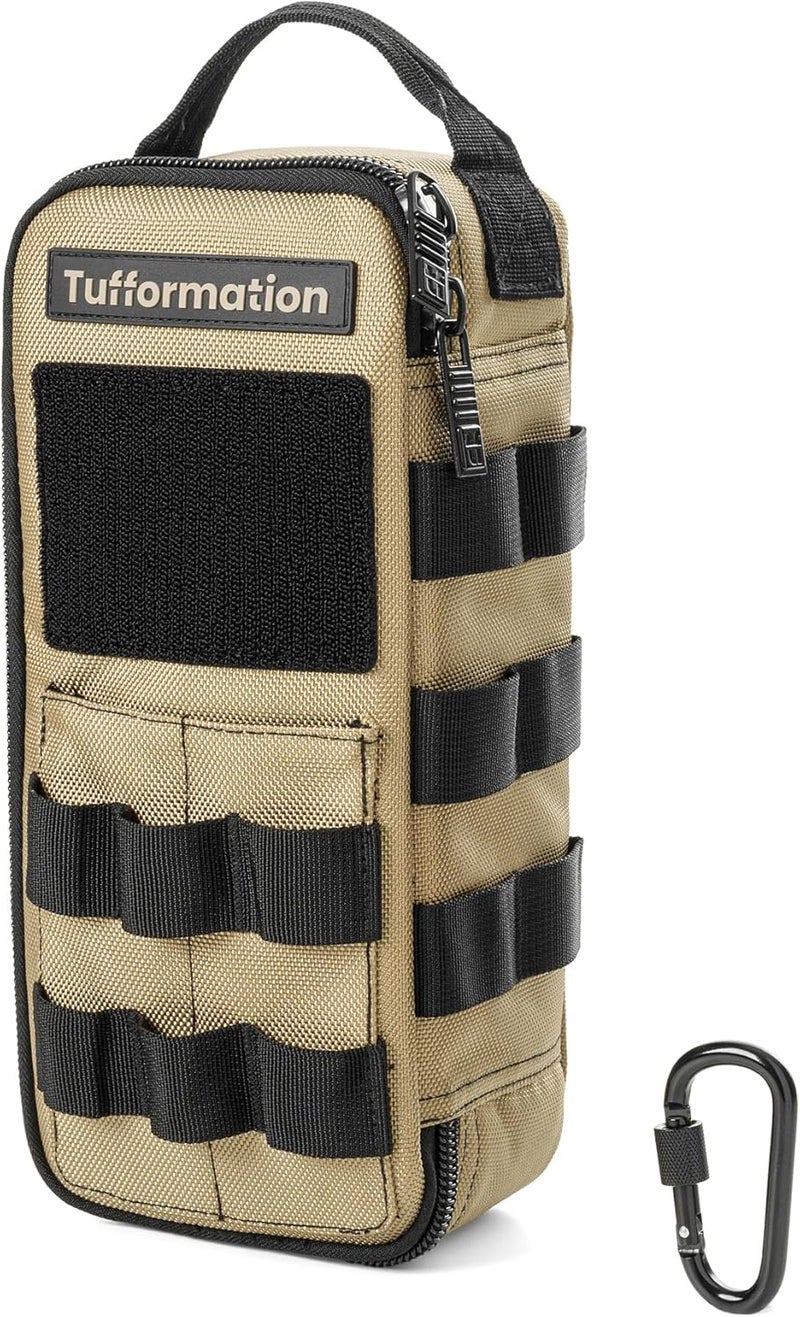 Tufformation حقيبة أدوات صغيرة قوية محمولة مع مقبض بسحاب. مثالية للاستخدام اليومي، الدراجات النارية، الدراجات الهوائية، الكهربائيين والمزيد. - Image 1